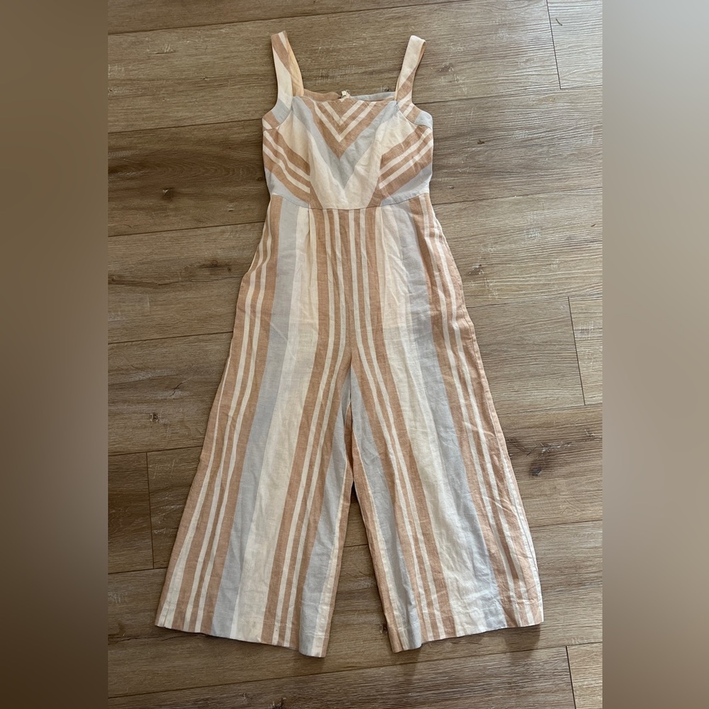 Anthropologie Linen Jumpsuit